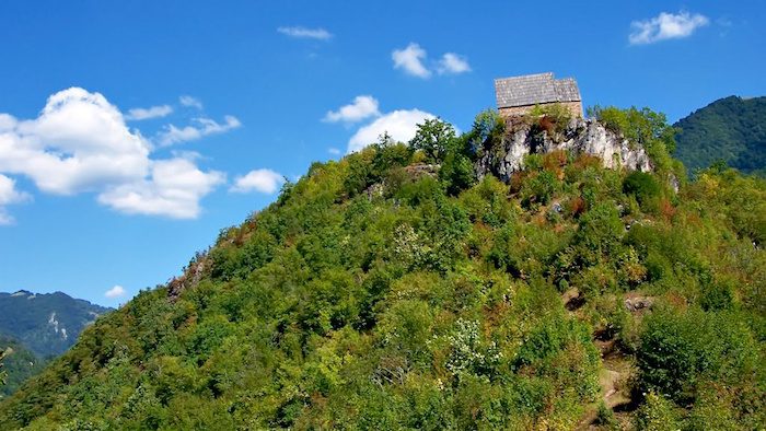 Bobovac fort overlooking surrounding hills