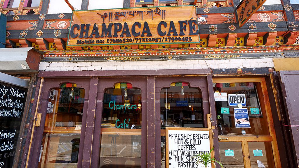 Champaca Cafe in downtown Paro, Bhutan