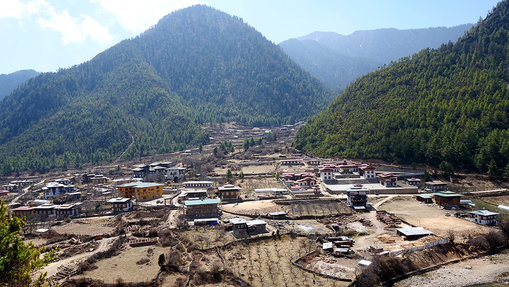 The town of Haa in Haa Valley, Bhutan.