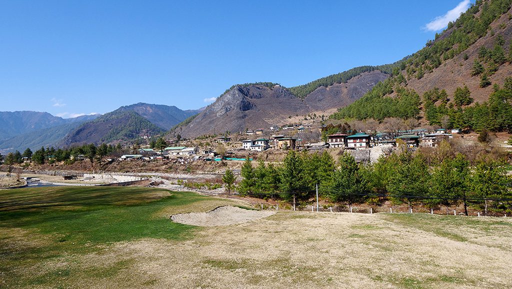 The town of Haa, nestled in Haa Valley in Western Bhutan.