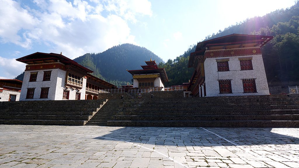The White Temple (Lhakhang Karpo) in Haa Valley, Bhutan.
