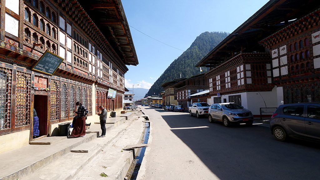 Downtown Haa in Haa Valley, Bhutan.