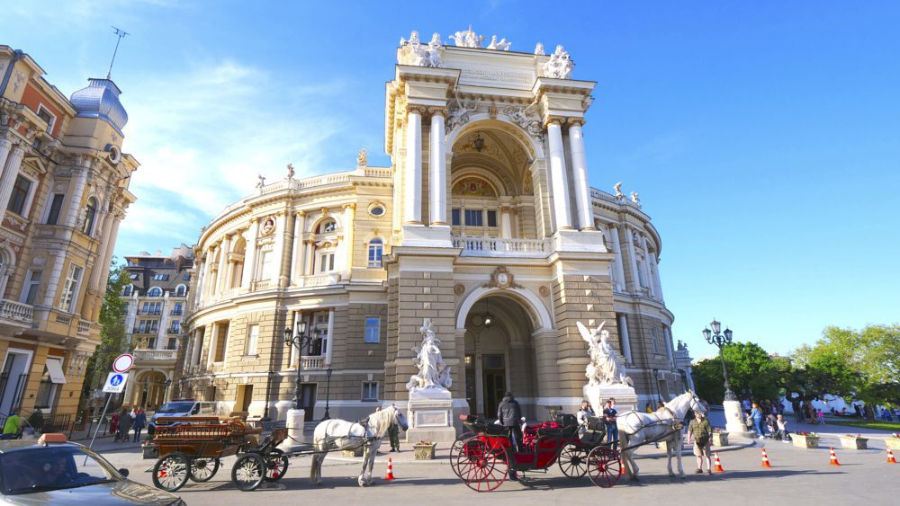 The Odessa National Academic Theatre of Opera and Ballet in Odessa, Ukraine.