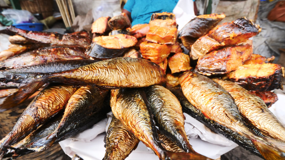 Smoked fish in Makola Market in Accra, Ghana