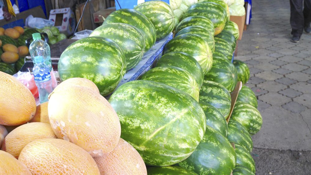 Watermelons at Telavi Bazaar in Telavi, Georgia