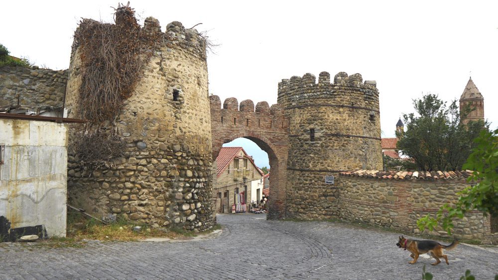 Part of the old city walls in Signagi, Georgia