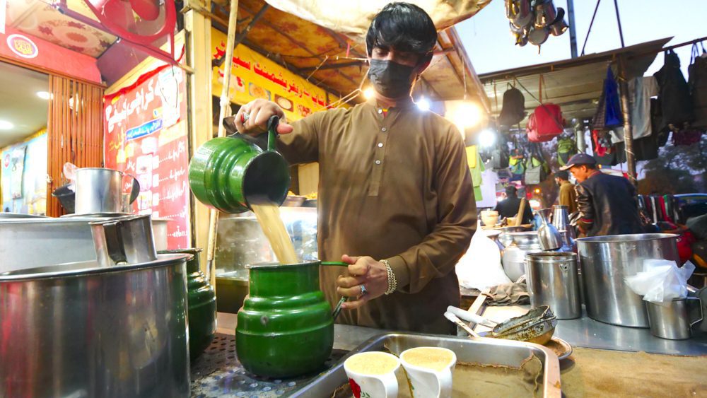 A chai vendor in Islamabad, Pakistan