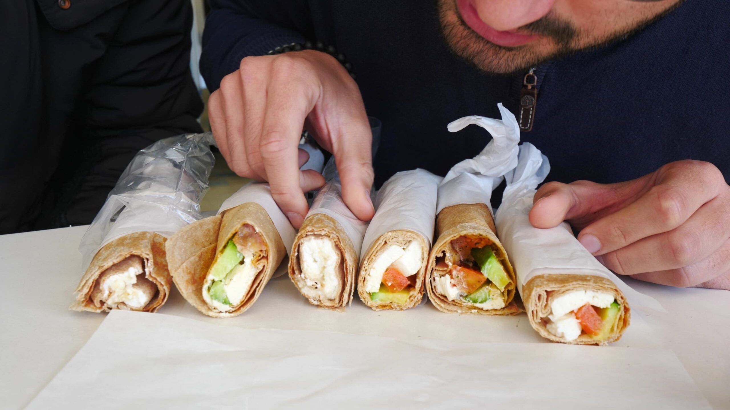Lebanese sandwiches in Zahle, Lebanon
