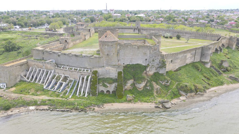 Aerial view of Bilhorod-Dnistrovskyi Fortress