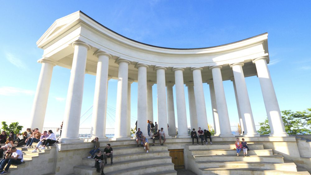 The Colonnade of Vorontsov Palace in Odessa, Ukraine