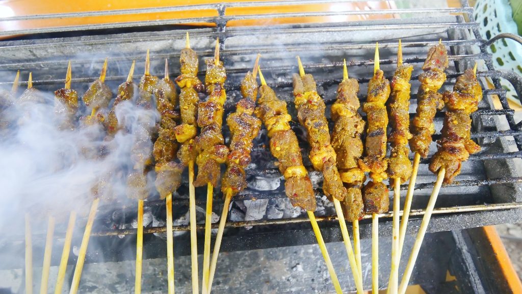 Mishkak, a popular Oman street food