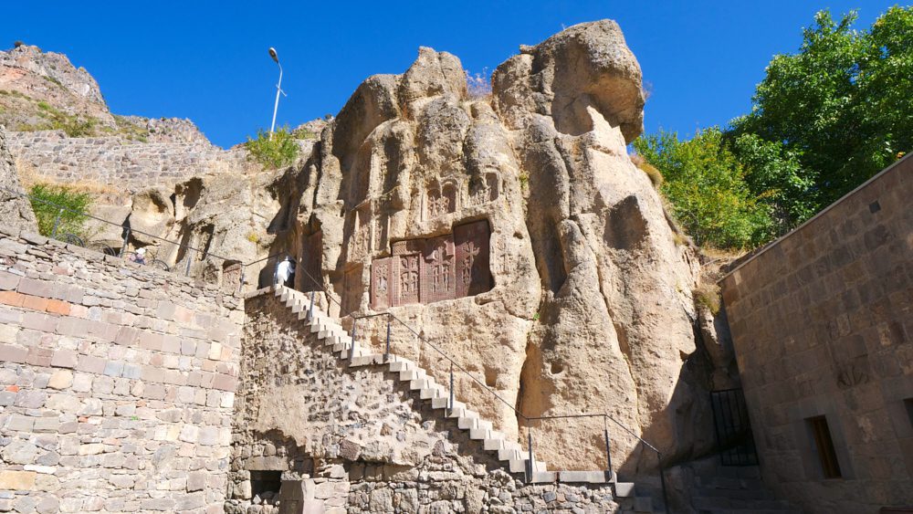 The cave monasteries in and around Geghard Monastery in Geghard, Armenia