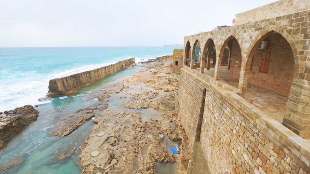 Church of Our Lady of the Sea and the Phoenician Sea Wall in Batroun, Lebanon