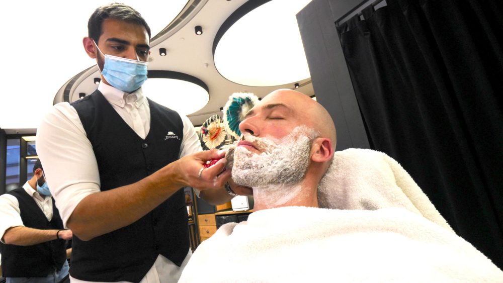 A luxurious Lebanese haircut experience, complete with a beard shave