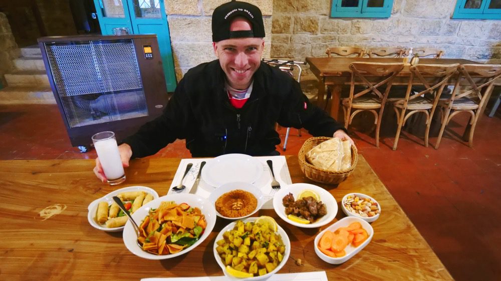 Enjoying a Lebanese feast at Deir al Oumara Restaurant - Lebanon travel guide