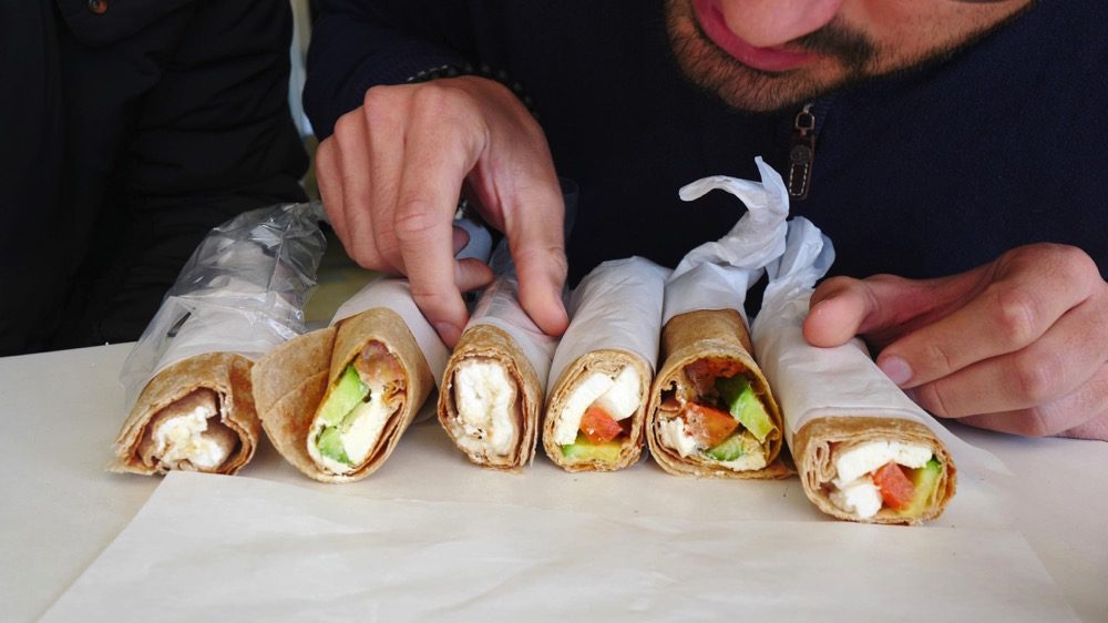 Sandwiches at Laiterie Massabki in Zahle