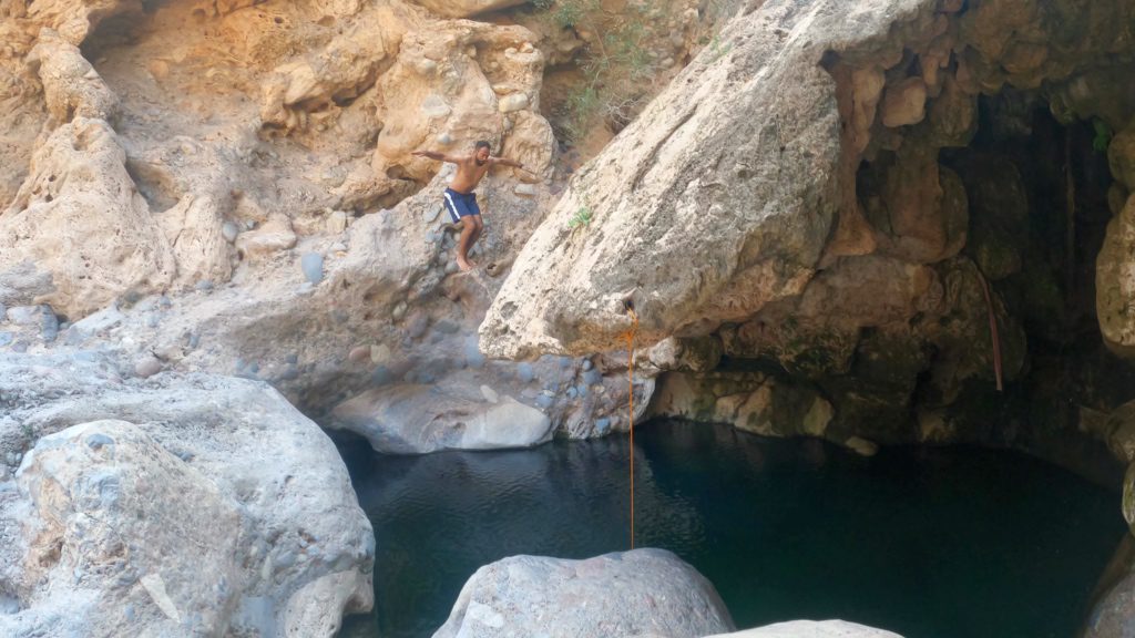 A natural hot spring outside of Muscat, Oman