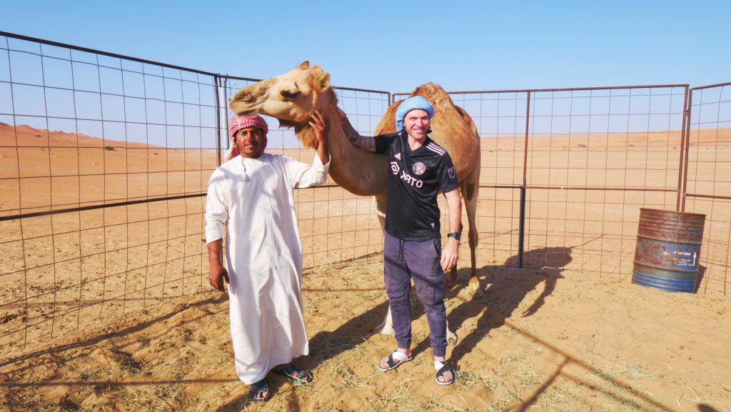 Meeting local camels