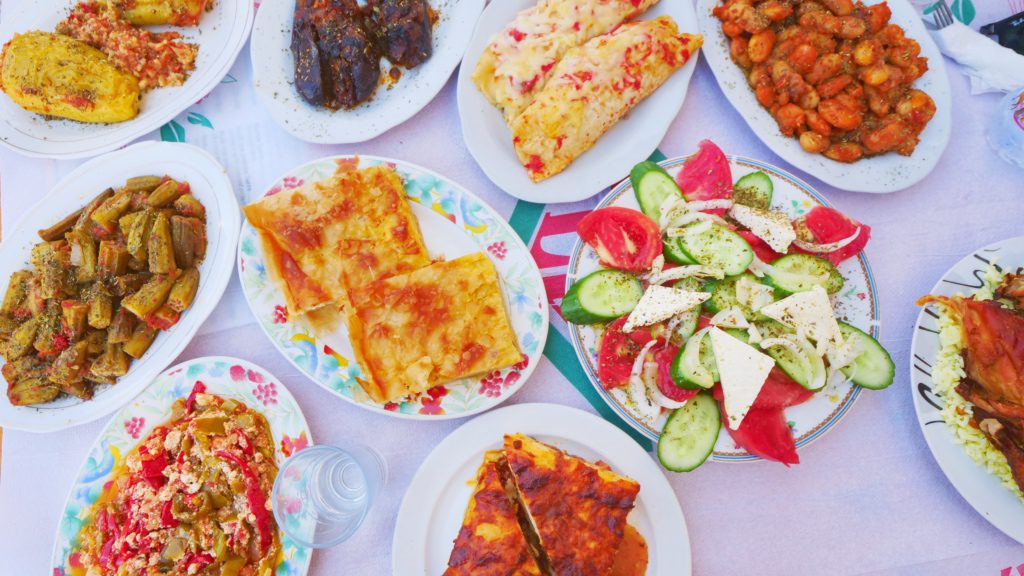 A spread of Albanian food in Berat, Albania | David's Been Here