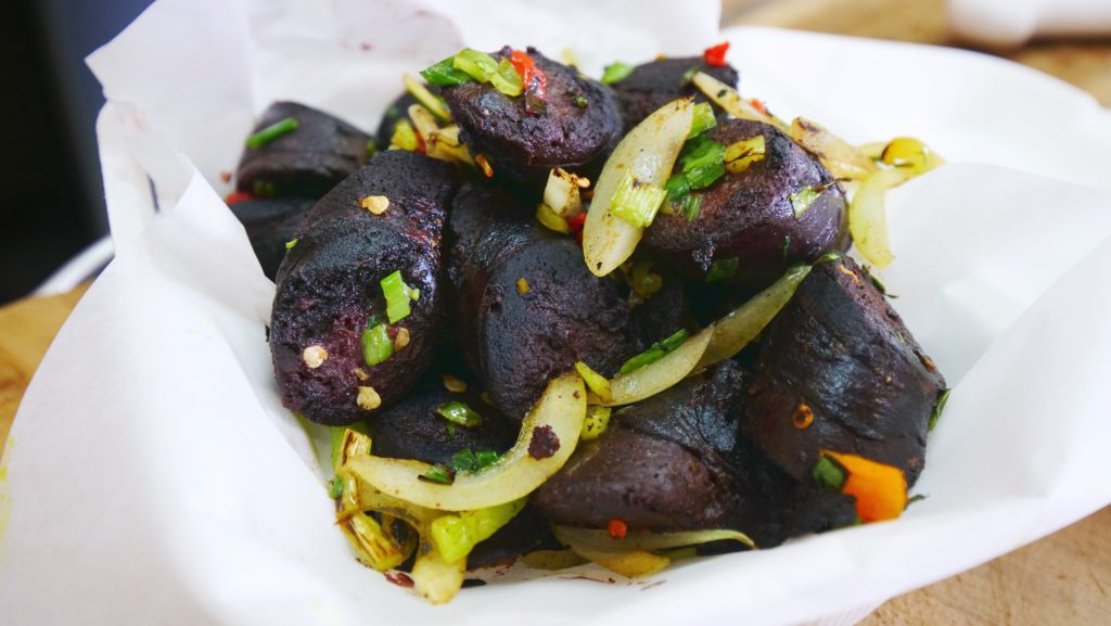 Pork blood sausage at Quan Kep's Pork Shed in Couva | David's Been Here