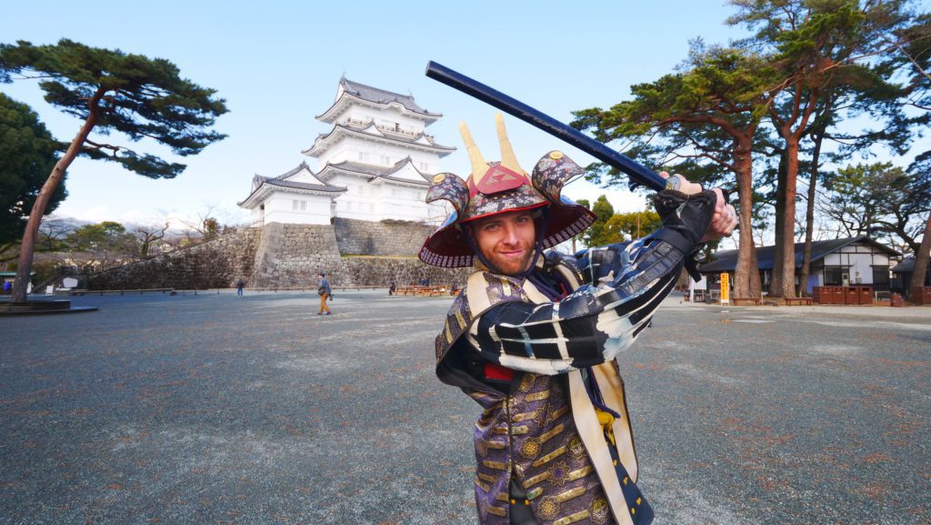 Cosplaying as a Samurai outside of Odawara Castle in Odawara, Japan | David's Been Here