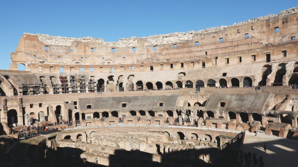 The interior of the Roman Colosseum is one of the many places in Italy you must visit | David's Been here