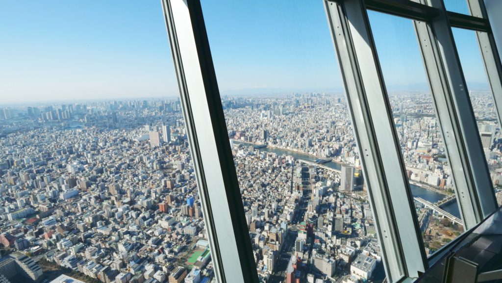 Looking out at Tokyo from the Tokyo Skytree observation deck | David's Been Here