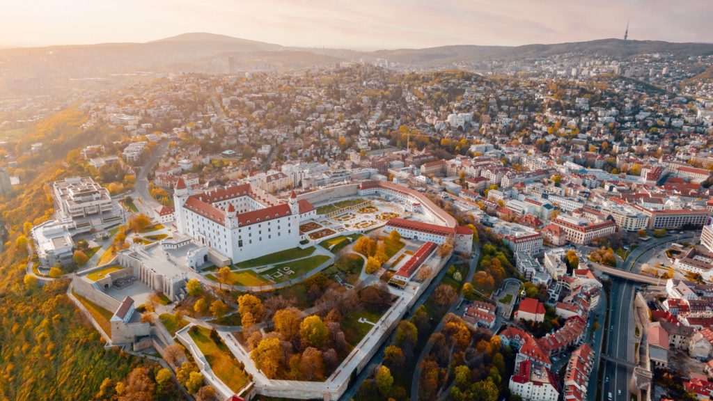 An aerial view of Bratislava, the capital of Slovakia | David's Been Here