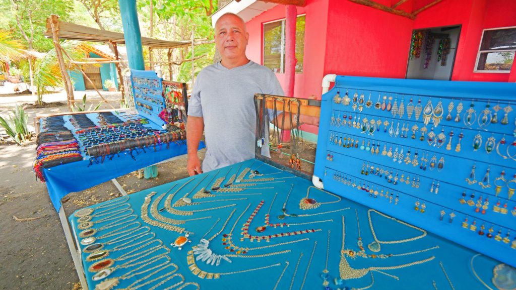 A fantastic craft jewelry vendor on the island of Ometepe | David's Been Here