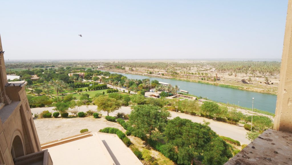 The view of the Tigris River from atop Saddam Hussein's palace in Babylon, Iraq | Davidsbeenhere