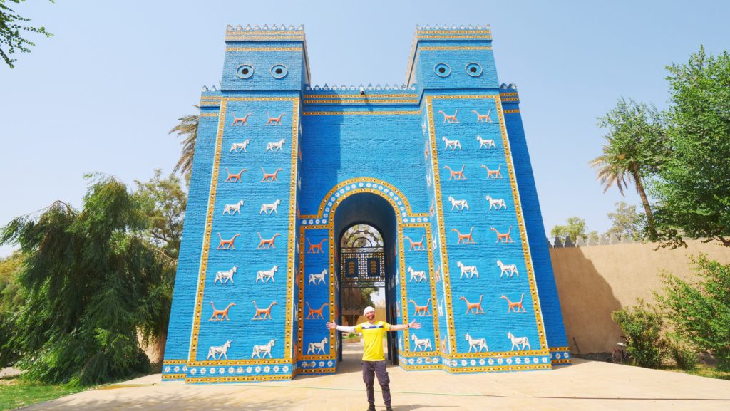Standing in front of the Ishtar Gate in Babylon, Iraq | Davidsbeenhere