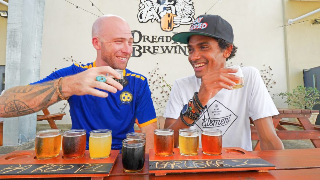 Enjoying a drink with Craig at Dread Hop Brewing | Davidsbeenhere