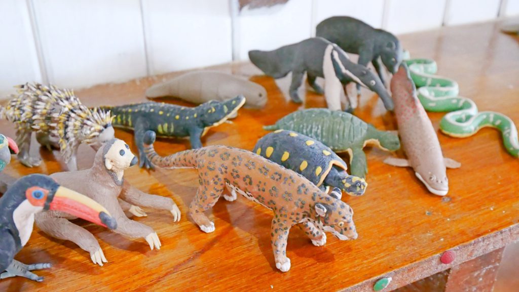Locally-made figurines made from Balata at the Kaieteur National Park Center | Davidsbeenhere