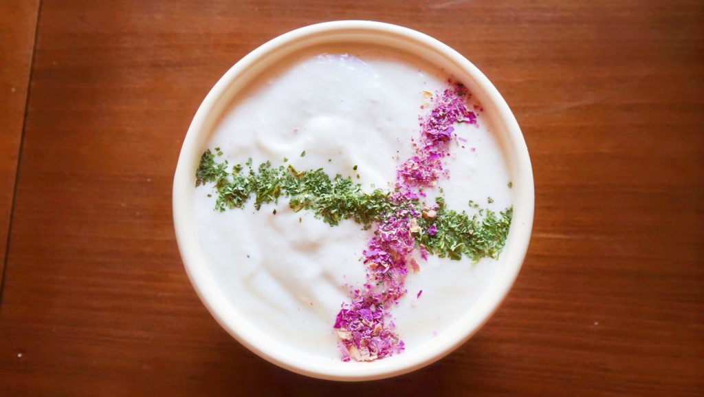 Mast-o musir is a popular yogurt dish with rose and mint | Davidsbeenhere
