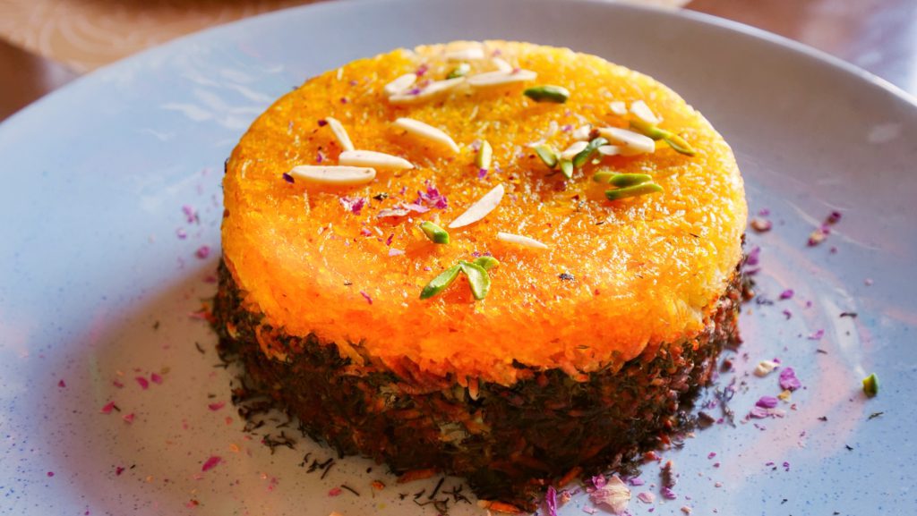 Crispy tahdig, a traditional Persian rice dish | Davidsbeenhere