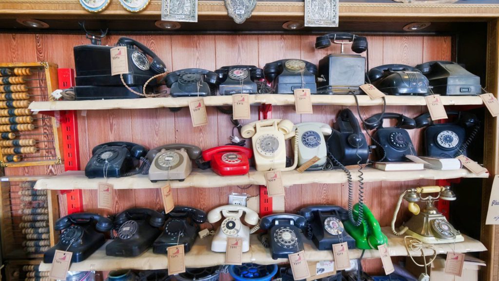 Vintage telephones at a local antique shop | Davidsbeenhere