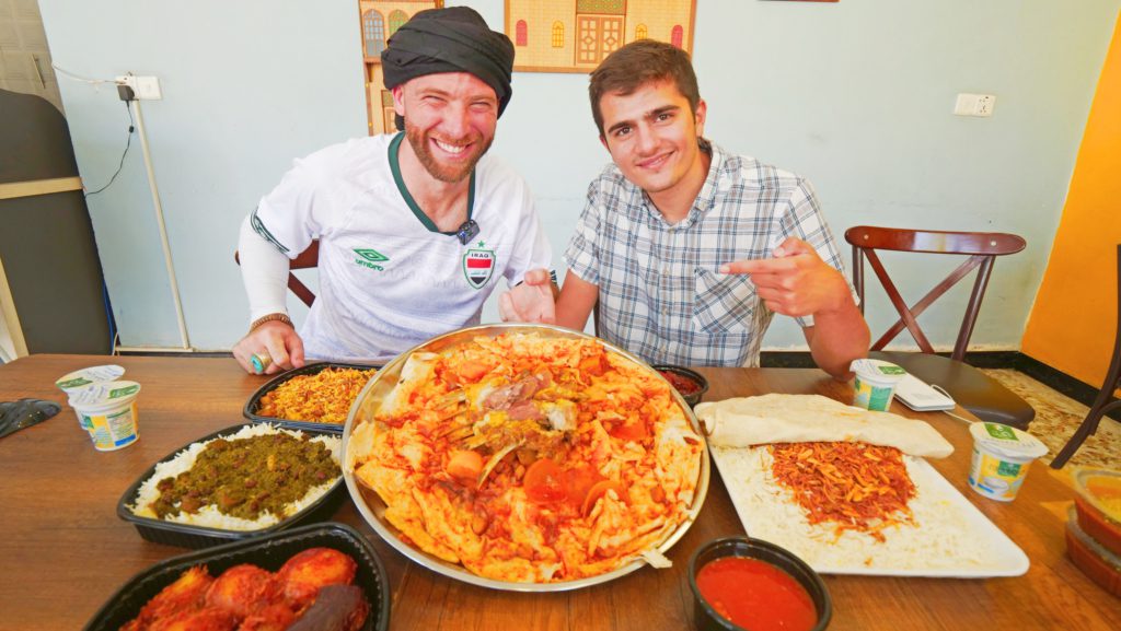 Enjoying a delicious Iraqi spread with my guide Jafar from Bil Weekend | Davidsbeenhere