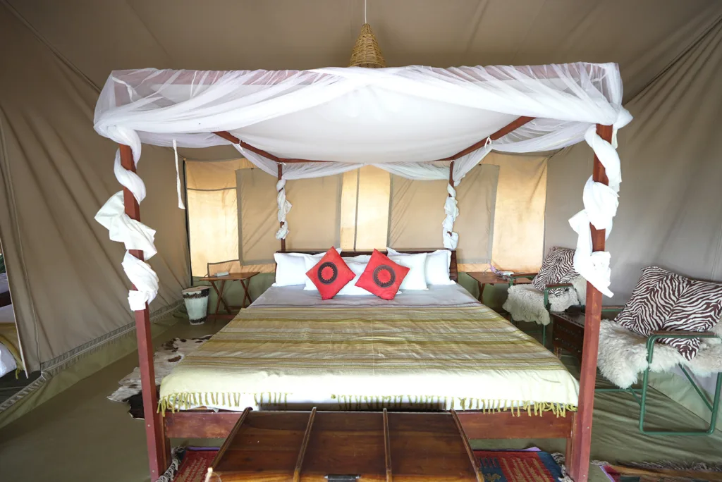 The interior of a Superior Tent at Oldarpoi Mara Camp | Davidsbeenhere