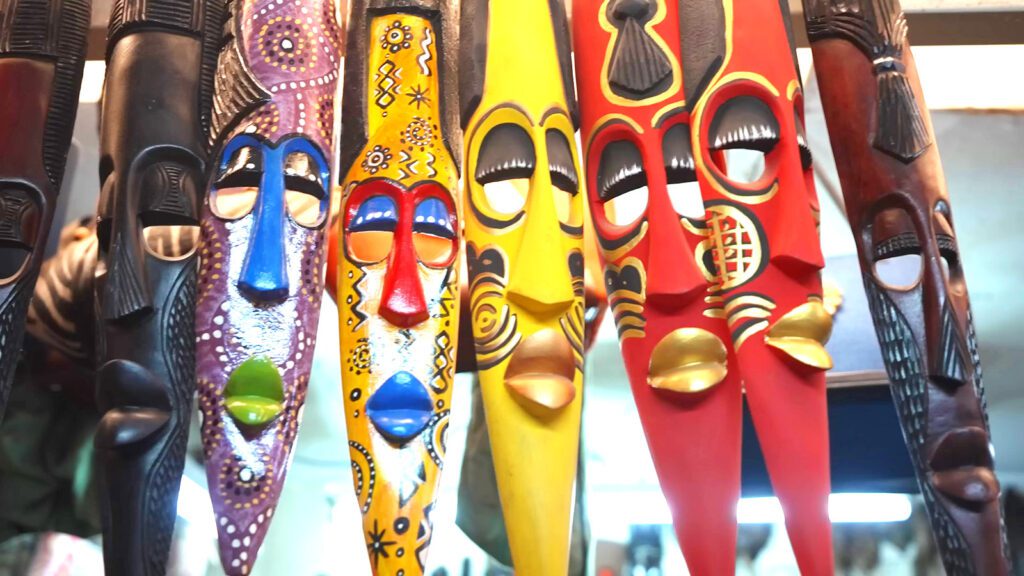 Local masks at the Masai Market Workshop | Davidsbeenhere