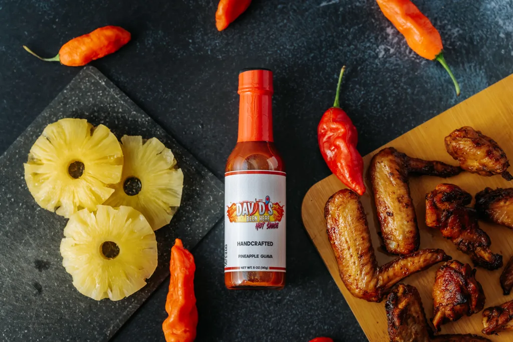 David's Been Here Hot Sauce contains pineapple, guava, and Kashmiri chilies | Davidsbeenhere