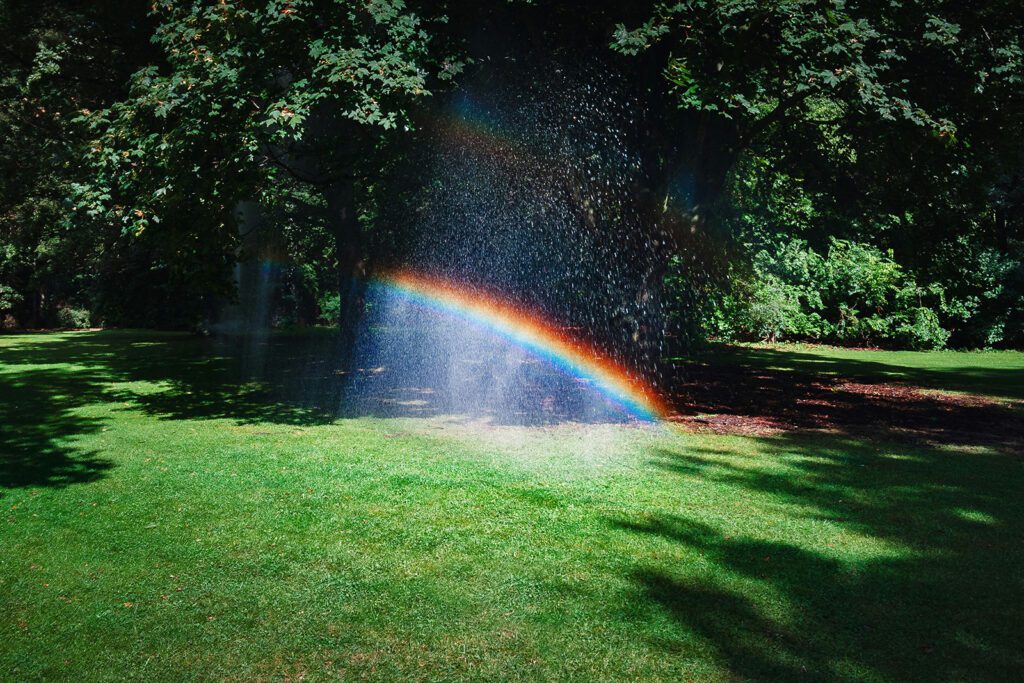 A rainbow in Tiergarten Park, one of the top things to do in Berlin | Davidsbeenhere