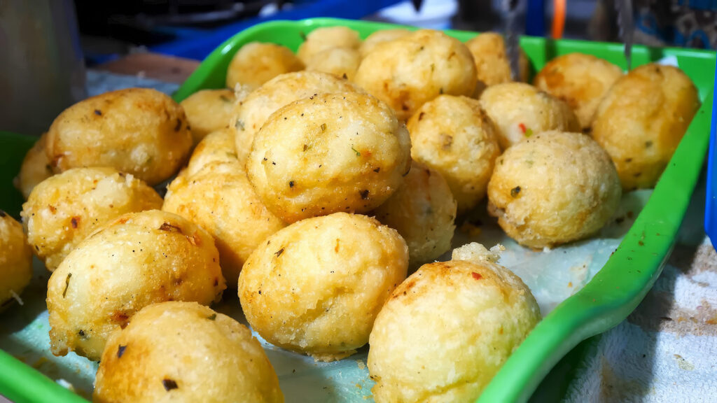 A tray of egg balls in Guyana | Davidsbeenhere