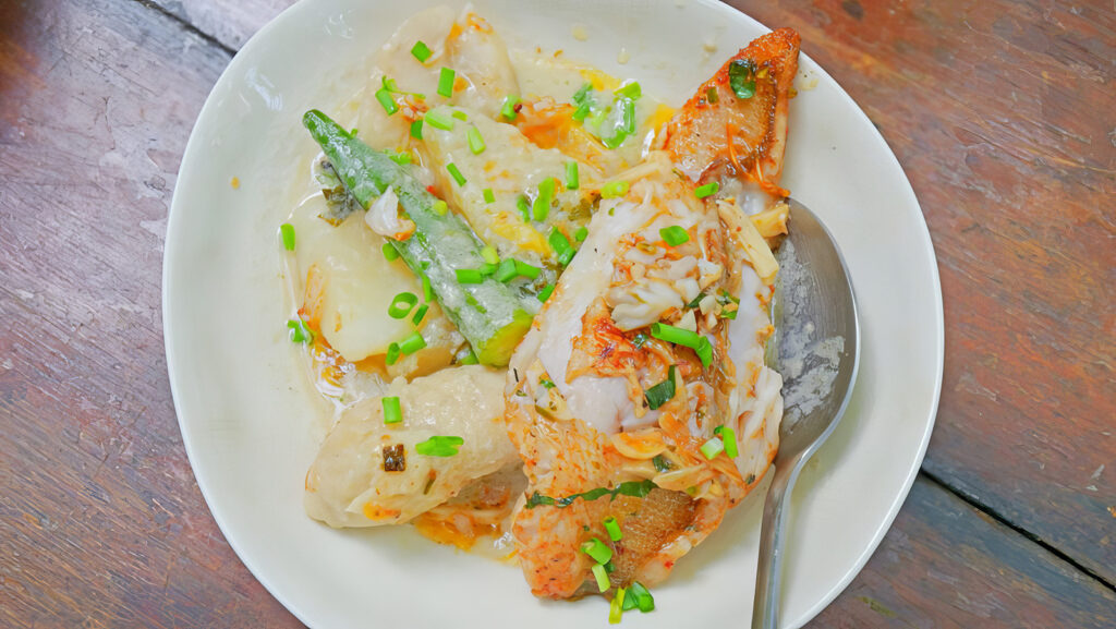 Metemgee, a popular fish stew made with coconut milk and root vegetables, in Guyana | Davidsbeenhere