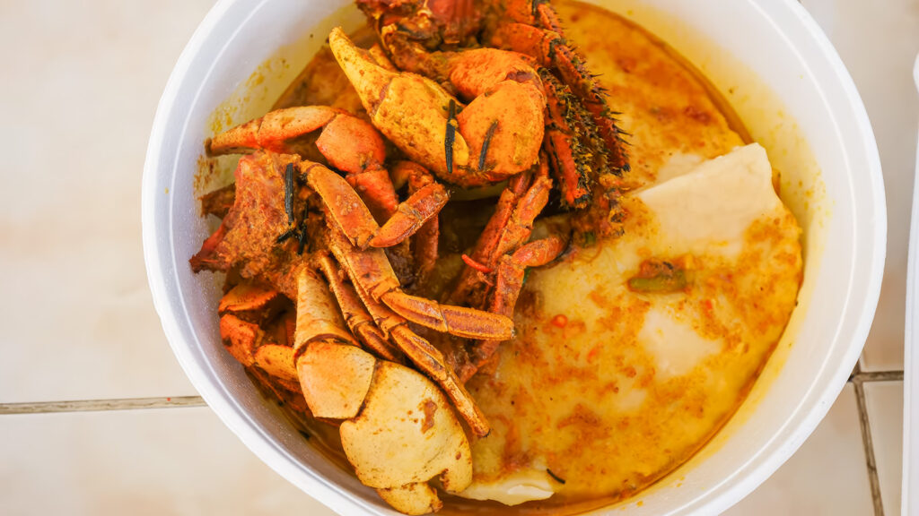 Curry crab and dumplings, one of the best Caribbean dishes around, on the island of Tobago | Davidsbeenhere