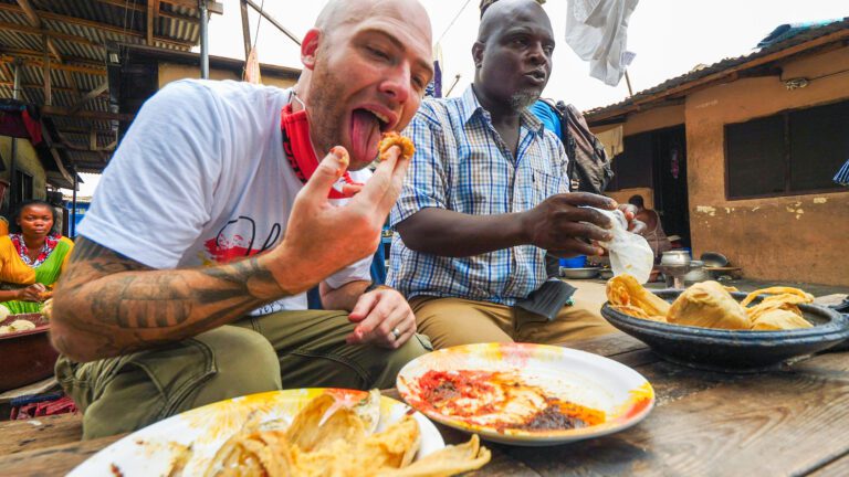 David Hoffmann eats traditional food in Ghana | Davidsbeenhere