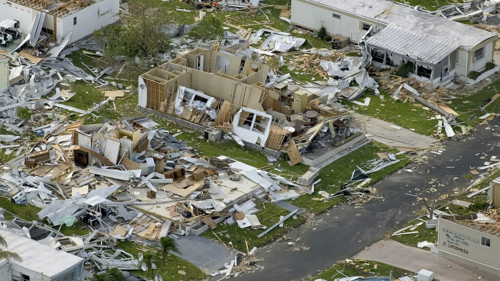 Aerial footage of homes destroyed by Hurricane Charley in Florida during the 2004 hurricane season | Davidsbeenhere