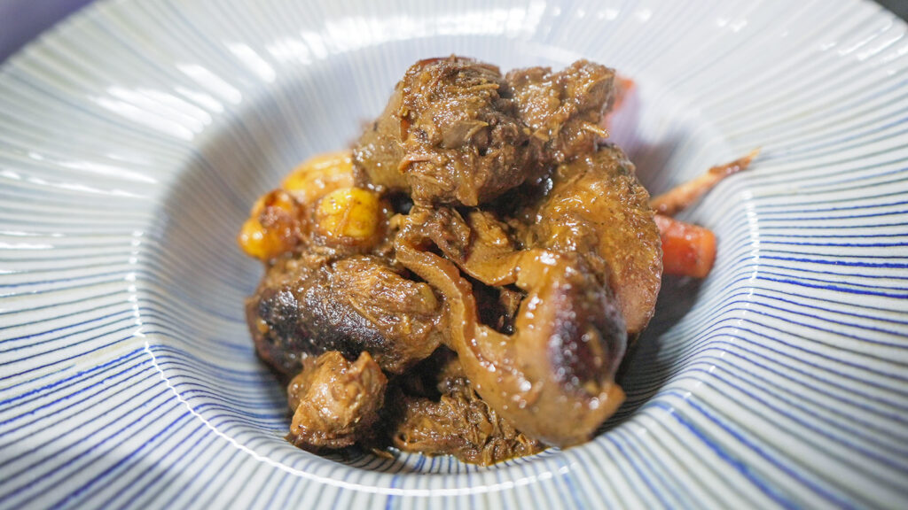 Stewed agouti with dumplings and carrots | Davidsbeenhere